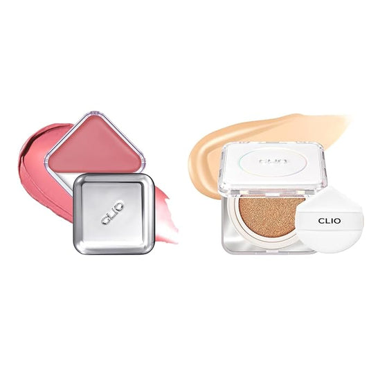 [Bundle] CLIO Essential Lip & Cheek Tap 02 Bunny Flush + Kill Cover Founwear Cushion The Original 23N