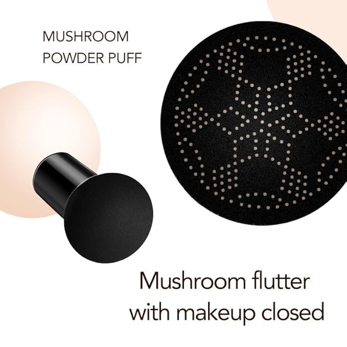 O'CHEAL Mushroom Head Air Cushion BB Cream Foundation Cream for Face Makeup Concealer Cushion for Face Comestics Make Up Cushion Compact Ivory