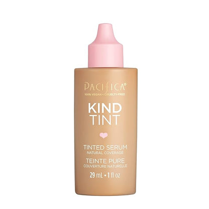 Pacifica Tinted Moisturizer – Kind Tint Serum, Lightweight Hydrating Foundation with Vegan Collagen & Hyaluronic Acid for Dewy Glow, Buildable Coverage, Vegan, 1 fl oz (Shade 15)