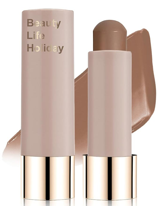 Warm Toned Bronzer Stick Blendable Smooth Cream Contour Matte Finish Lightweight Face Shaping Makeup Natural Contouring Pen Long Lasting Non-greasy Portable Travel Size, Warm Natural Golden