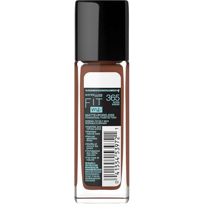 Maybelline Fit Me Matte + Poreless Liquid Foundation Makeup, Nutmeg, 1 fl; oz; Oil-Free Foundation (Pack of 3)