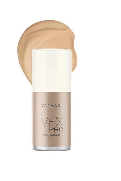 FARMASi VFX Pro Natural Beige and VFX Pro Primer Long Lasting Liquid Foundation Set, Skin Moisturizer Advanced Breathable Hydrating Full Coverage makeup for Face Makeup Set