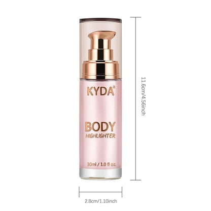 KYDA Body Luminizer, Waterproof Moisturizing and Glow For Face & Body, Radiance All In One Makeup, Face Body Glow Illuminator, Body Highlighter, 1 Fl.Oz, Sunset Shine