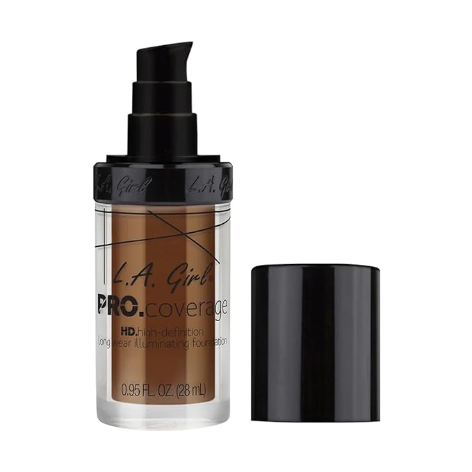 L.A. Girl Pro Coverage Liquid Foundation, Rich Cocoa, 0.95 Fl Oz