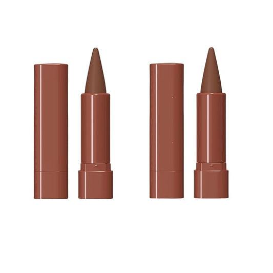 2-in-1 High Pigmented Lip Liner and Lipstick Pencil Set - Longlasting Waterproof Smudgeproof Lip Pencil Matte Nude Lipstick Makeup with Smooth Creamy Gradient Finish.(2pcs#01+#01)