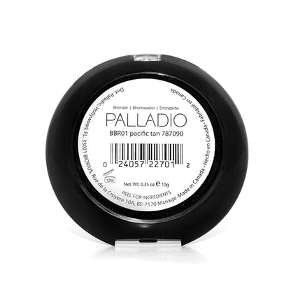 Palladio Baked Bronzer, Highly Pigmented and Easy to Blend, Shimmery Bronzed Glow, Use Dry or Wet, Lasts all day long, Provides Rich Tanning Color Finish, Powder Compact, Pacific Tan