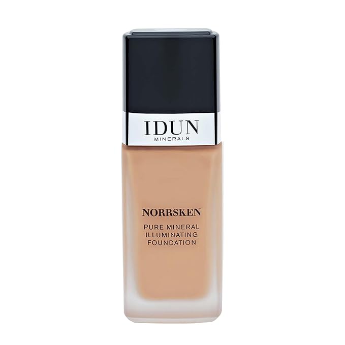 Liquid Norrsken Foundation - Silky Smooth Coverage - Luminous, Dewy Finish for Dry and Dull Skin - Water Resistant and Vegan Makeup - 214 Ylva - Neutral Dark - 1.01 oz