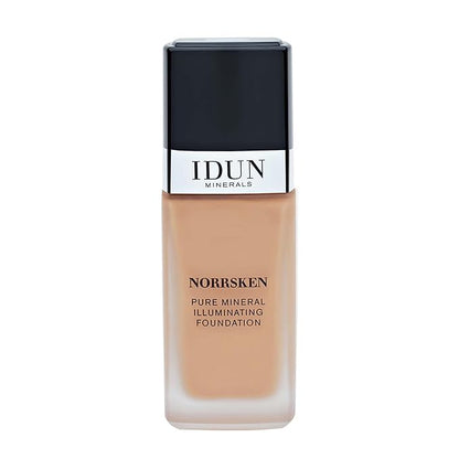 Liquid Norrsken Foundation - Silky Smooth Coverage - Luminous, Dewy Finish for Dry and Dull Skin - Water Resistant and Vegan Makeup - 214 Ylva - Neutral Dark - 1.01 oz