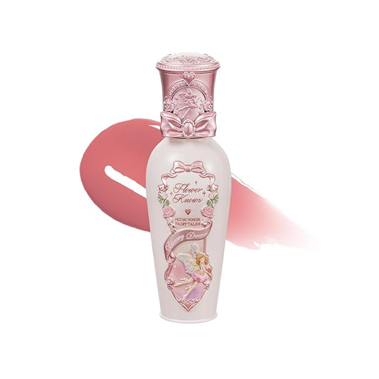 Flower Knows Midsummer Fairytales Coating Lip Lacquer,Glowy Non-Fading Lip Gloss,Hydrating Tinted Lip Oil for Girls&Women,Vegan & Cruelty Free,0.17Fl Oz(G02 Little Flower Fairy)