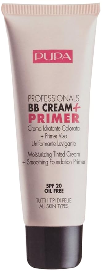 Pupa Milano Professionals BB Cream and SPF 20 Primer for Women, No. 001/Nude, 1.69 Ounce (Pack of 2)