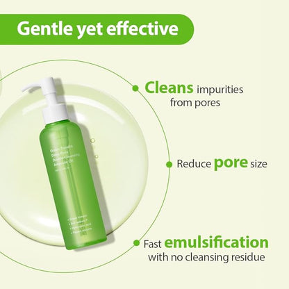 SUNGBOON EDITOR Green Tomato Double Cleansing Ampoule Oil | Makeup remover, Blackhead Removal | Exfoliating Face Wash for Women | Pore Minimizer for Face | Korean Skin Care | 7.05 oz. (200g)
