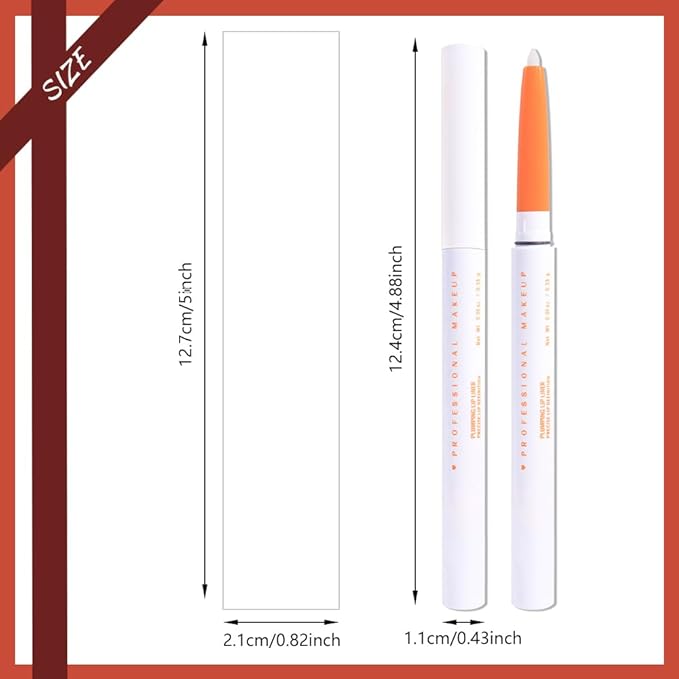 Retractable Matte Lip Liner Pencil, Clear Plump Lip Liners Long-Lasting Creamy Formula for Shaping & Sculpting lip filler pen, Subtle Touch Velvet Pigmented Crayon Lip Liner 01#