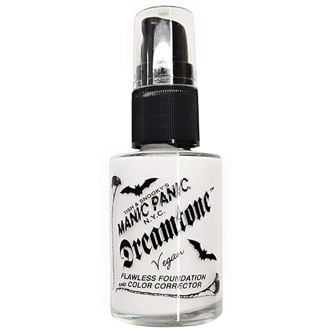 MANIC PANIC Dreamtone White Liquid Foundation Bundle with Blue Moon Face & Body Paint Makeup
