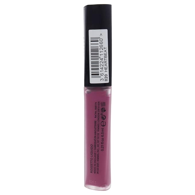 Rimmel Stay Matte Lip Liquid, Heartbeat, 0.21 Fl Oz (Pack of 4)