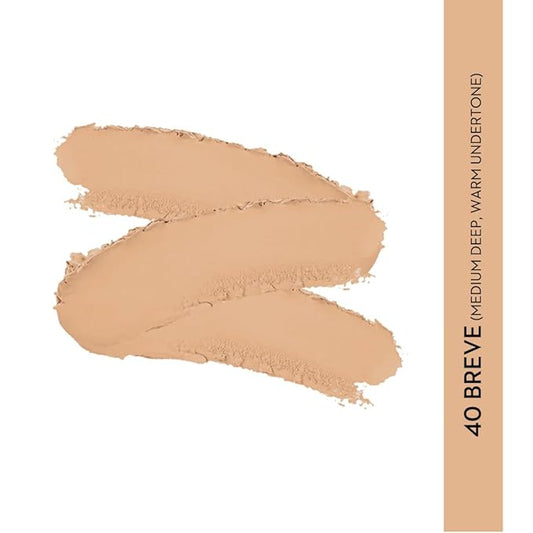 SUGAR Cosmetics Ace Of Face Foundation Stick with Inbuilt Brush - 40 Breve (Medium Beige, Warm Undertone) Full Coverage Waterproof Matte Finish