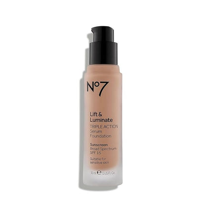 No7 Lift & Luminate TRIPLE ACTION Serum Foundation - Warm Beige