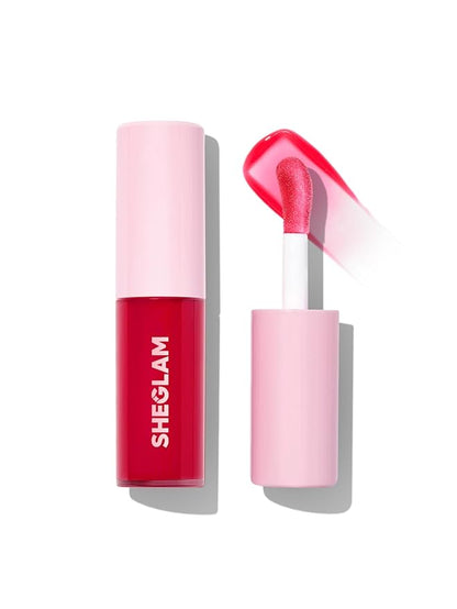 SHEGLAM Jelly Wow Tinted Lip Oil Plumping Lip Gloss Natural -Pinky Swear