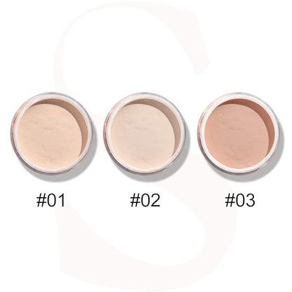 Oil Control Loose Powder Setting Make Up Waterproof Poreless Long Lasting Soft-Matte Face Powder Makeup, 0.32Oz (02)