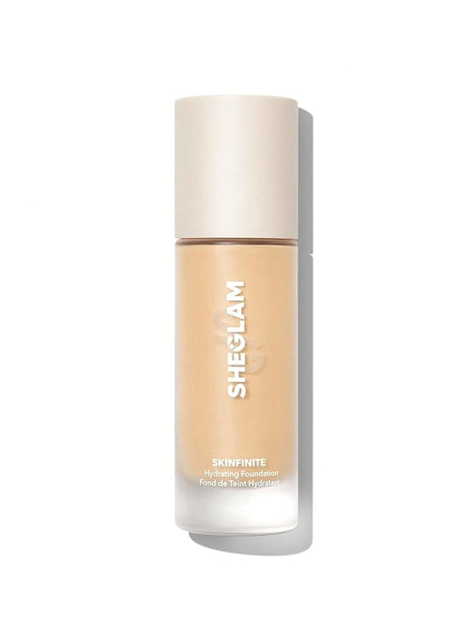 SHEGLAM Skinfinite Hydrating Foundation Flawless Dewy Foundation Hydrating Coverage Invisible Pore Concealer Pore-less Non-Greasy Lightweight Natural Soft Liquid Foundation-Buttercream