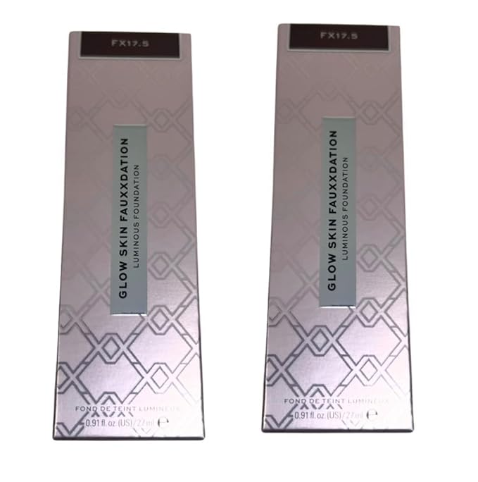 Pack of 2 Makeup Revolution Beauty XX Glow Skin Fauxxdation Luminous Foundation, FX17.5