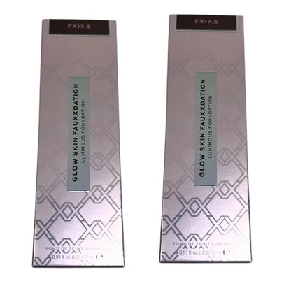 Pack of 2 Makeup Revolution Beauty XX Glow Skin Fauxxdation Luminous Foundation, FX17.5