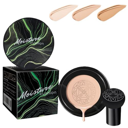 Cedar and Ash CC Cream - Cedar and Ash Makeup, Mushroom Head Air Cushion CC Cream, Cedar & Ash Moisture Concealer Foundation, Honey & Pine Make Up Flawless Light Long Lasting (1pcs*Natural)