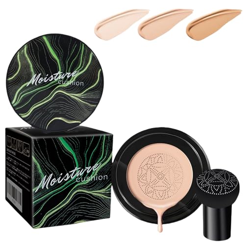 Cedar and Ash CC Cream - Cedar and Ash Makeup, Mushroom Head Air Cushion CC Cream, Cedar & Ash Moisture Concealer Foundation, Honey & Pine Make Up Flawless Light Long Lasting (1pcs*Natural)