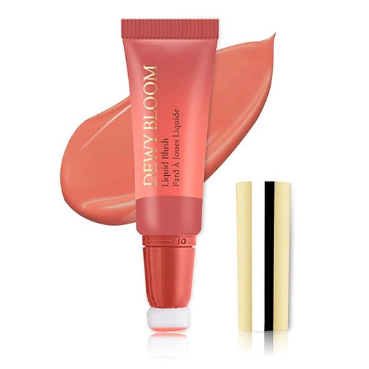 Blush Beauty Wand, Liquid Face Contour With Cushion Applicator, Smooth Cream Natural Matte Finish, Lightweight Blendable Stick Makeup for Cheek, 102 Coral