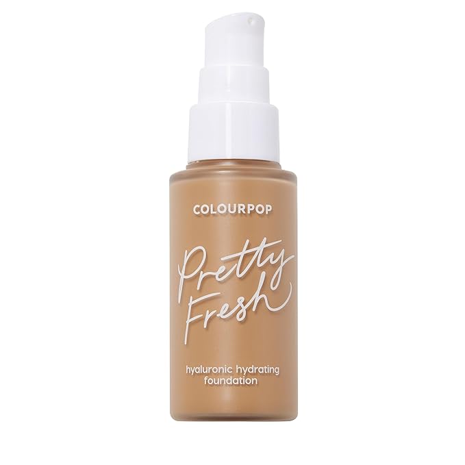 ColourPop Pretty Fresh Liquid Foundation - Hydrating Foundation with Medium, Buildable Coverage & a Natural Finish - Enriched with Hyaluronic Acid & Coconut Water - Medium Dark 120W (1 oz)