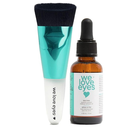 We Love Eyes - Lashfull Thinking® Brush & Tea Tree Eye Makeup Remover Oil - Limit unnecessary lash and brow loss when removing eye makeup