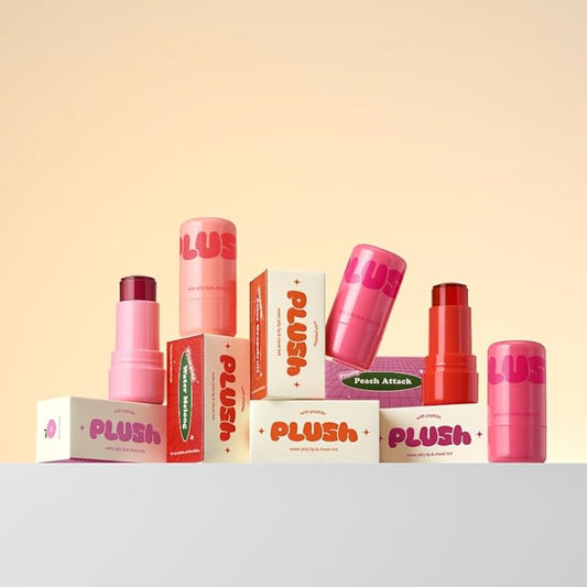 Plush Water Jelly Lip & Cheek Tint – Water Melong, 10g (0.35oz) | Lightweight & Buildable Tint for a Natural, Fresh Glow