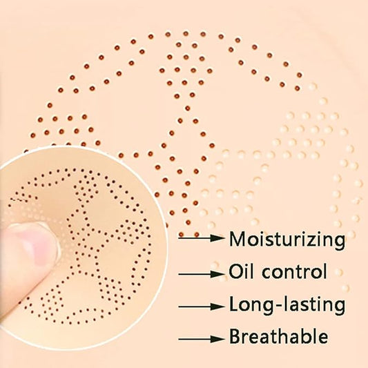 Air Cushion CC Cream, Mushroom Head Foundation, Moisturizing BB Cream Concealer Makeup Base Long Lasting with Mushroom Makeup Sponge (Natural)