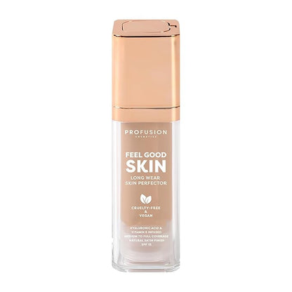 Profusion Cosmetics Feel Good Skin Perfector, Foundation Makeup for Radiant, Satin Finish, Available in 12 Curated Shades (Medium 320, 1)