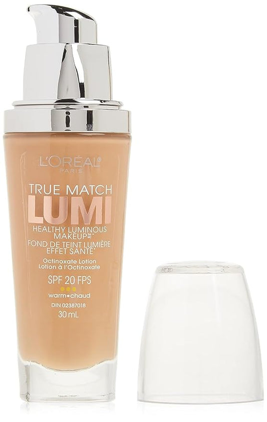 L'Oreal Paris True Match Lumi Healthy Luminous Makeup, W4 Natural Beige, 1 fl; oz.