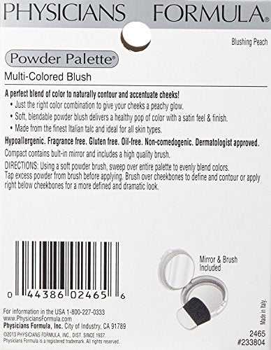 Multi Colored Blush Powder Palette | Bundled With Makeup Cleansing Cloth - Blushing Peach, Blush Makeup Palette, Dermatologist Tested, Non-Comedogenic [Pack Of 3]
