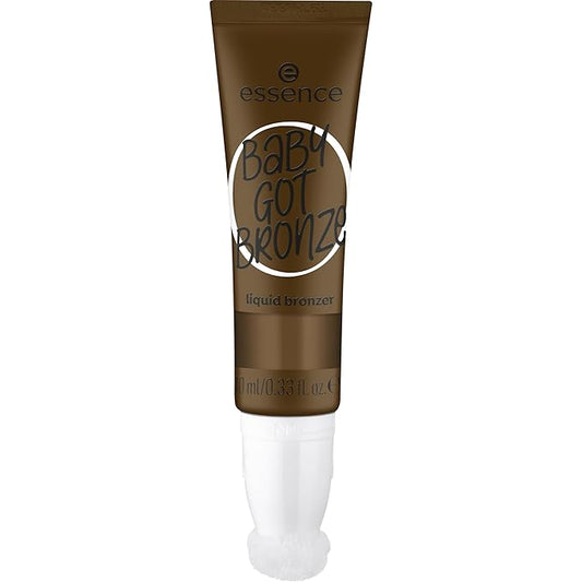 essence | Baby Got Bronze Liquid Bronzer | Lightweight, Buildable, Natural Finish with Sponge Applicator| Vegan & Cruelty Free (50 | Sun Lover)