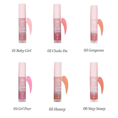 Italia Deluxe 6 Set of Soft Matte Blush Cheeky Baby Face & Body Professional makeup Highlighters Sheer Finish + Free Zipper Bag, 0.18 Ounce e [1pc]