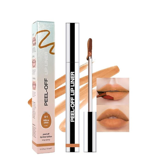 Peel Off Lip Gloss - Peel Off Lip Stain Tattoo, Warm Camel Matte Lip Tint, Long Lasting & Waterproof, Transfer-Proof Lip Gloss for All Skin Types Stay Lip Makeup, 01