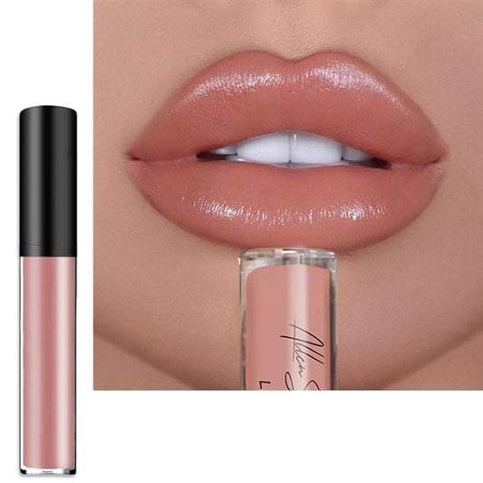 12 Colors Cream Texture Lipstick,Waterproof Creamy Lip Gloss,Non-Stick to Cup Non-Fading Long-Lasting Moisturizing Velvet Liquid,Hydrating Lip Natural Jelly Lipstick(02#,0.2Fl Oz/6ml)