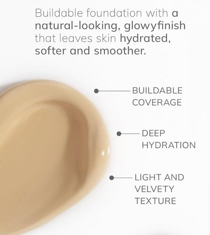 Farmasi Air Glow Foundation, Deeply hydrating and Lightweight Skincare Effects, Sea-Water formula, Natural-looking Skin Hydrated Softer and Smooter, Buildable Hylauronic Coverage 1 Fl Oz / 30 ML - N12