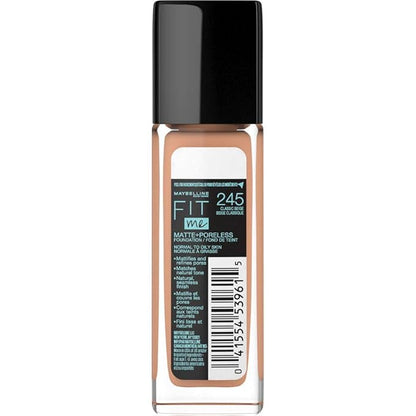 Maybelline Fit Me Matte + Poreless Liquid Foundation Makeup, Classic Beige, 1 fl; oz; Oil-Free Foundation (Pack of 2)