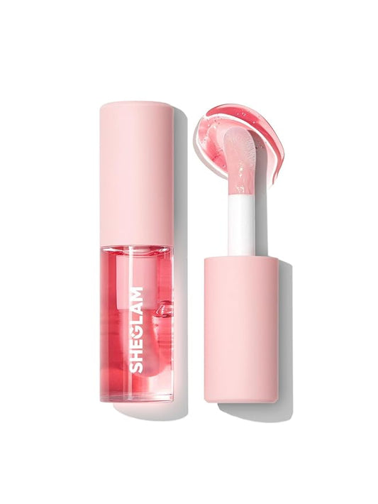 SHEGLAM Jelly Wow Hydrating Non-Sticky Lip Oil Moisturizing Plumping Lip Gloss - Berry Involved