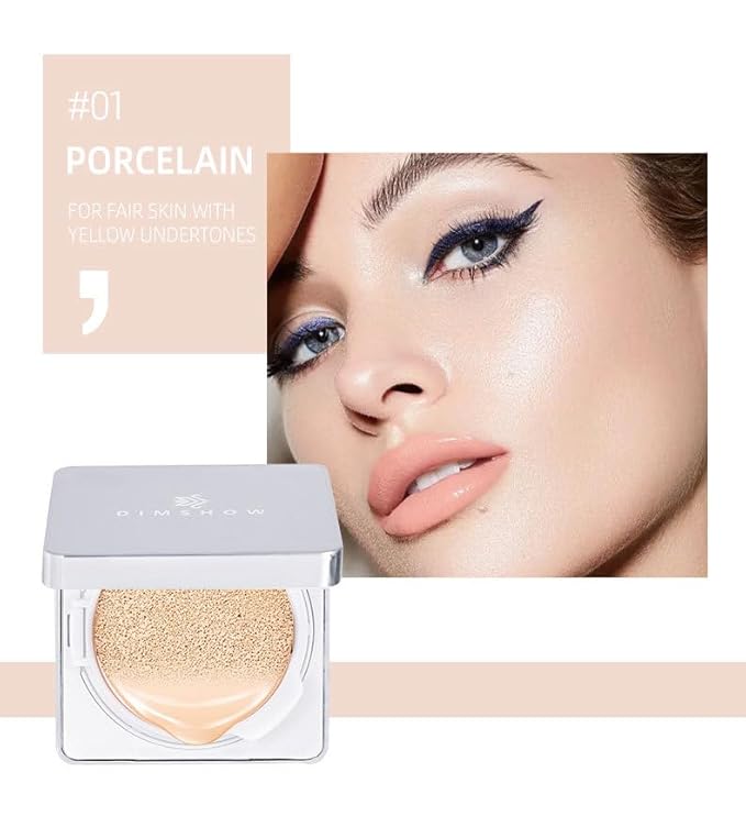 MYUANGO Flawless Cushion Foundation Makeup for Men and Women | Hydrating | Long-Lasting Buildable Coverage | Highly Conceal | Lightweight and Moisturizing | Refill Included, 1.05Oz (#03 DARK BROWN)