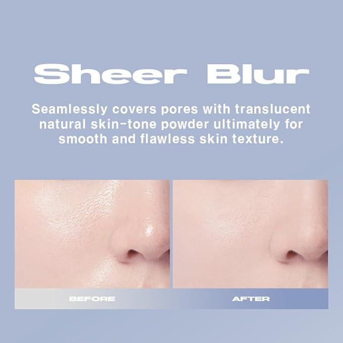 The Blur Finish Powder/Sheer Blurring Loose Powder, Lightweight Setting Powder with Long-Wear, Translucent Mineral Finishing Powder, Natural Skin Tone for Daily Makeup, Vegan, 10g/0.35oz.