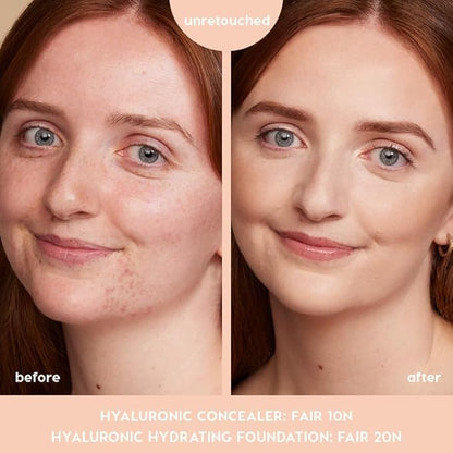 ColourPop Pretty Fresh Creamy Concealer - Full Coverage Concealer with a Natural Finish - Formulated with Hyaluronic Acid & Coconut Water for Instant Hydration - Fair 20N (0.3 oz)