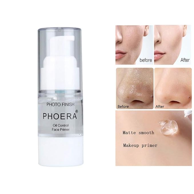 PHOERA Primer Face Foundation Primers,Face Primer for Makeup Long Lasting Hydrating Smoothing Isolated Moisturizing Oil Free Effect Make Up Base Matte Makeup Primer (2 * 18ml)