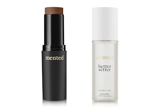 Mented Cosmetics Foundation Stick & Better Setter Setting Spray Bundle - M40 Medium Deep with Cool Undertones