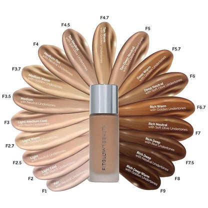 Fitglow Beauty - Natural Foundation+ Photo-Filtering Foundation | Vegan, Woman-Owned Clean Beauty (F2.5 - Light, Neutral Undertones)