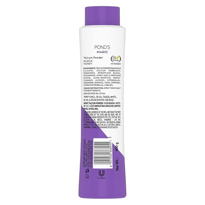 Pond's Freshness Talcum Powder | Acacia Honey | 400g (14.10 Oz)