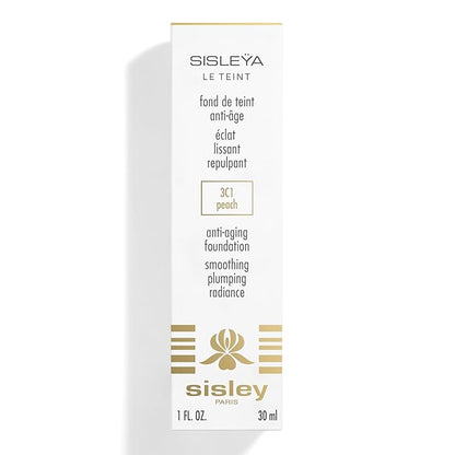 Sisley Paris Sisleya Le Teint, 3C1 Peach - 30 mL - Anti-Aging, Oil-Free Fluid Foundation for Radiance & Smoothing - All Skin Types - Non-Comedogenic